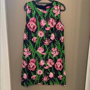 Lilly Pulitzer floral sequin shift dress